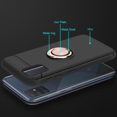 Samsung Galaxy A71 5G silikondeksel cover (svart)