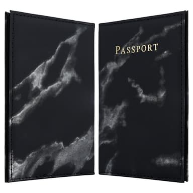 etui i kunstlær i 2 deler for beskyttelse av pass og