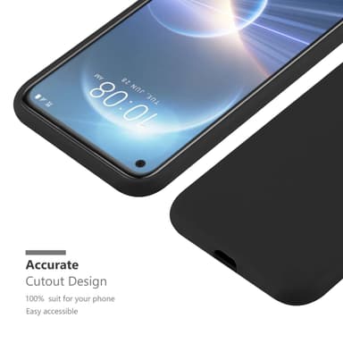 Deksel HTC Desire 22 PRO Silikon cover (Svart)