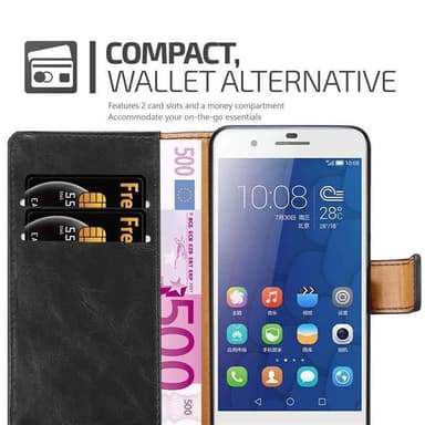 Honor 6 PLUS lommebokdeksel etui (svart)