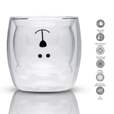 4x Termisk Glass 230 ml Teglass Kaffeglass