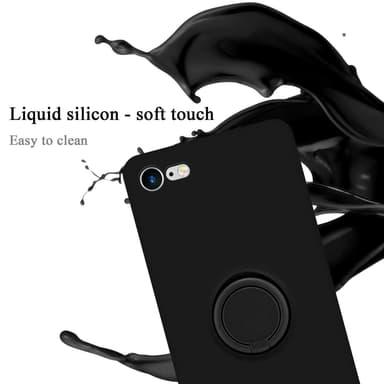 Deksel iPhone 7 / 7S / 8 / SE 2020 Ring Case (svart)