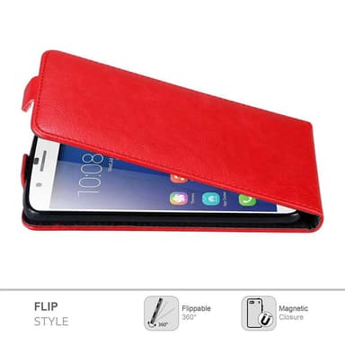 Honor 6 PLUS deksel flip cover (rød)