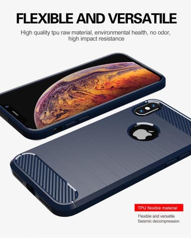 Deksel iPhone XS MAX ultra slim (blå)