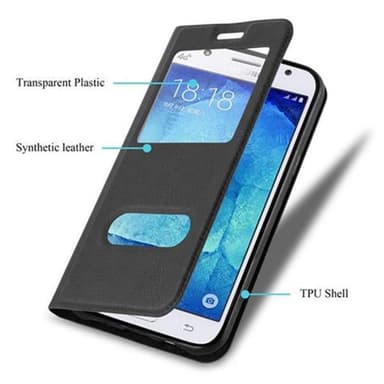 Samsung Galaxy J5 2015 lommebokdeksel cover (svart)