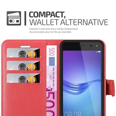 Huawei Y5 2017 / Y6 2017 Deksel Etui Case (rød)