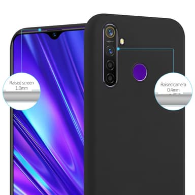 Deksel Realme 5 / 5i / 6i / C3 Silikon cover (svart)