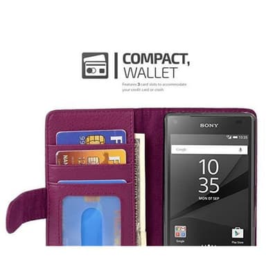 Sony Xperia Z5 COMPACT lommebokdeksel case (lilla)