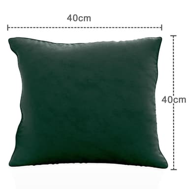 Putetrekk 40x40 cm dekorativ i fløyel (grønn)