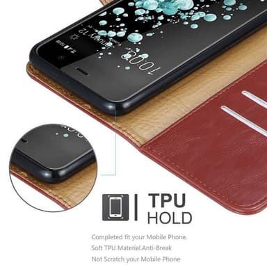 HTC U PLAY lommebokdeksel etui (rød)
