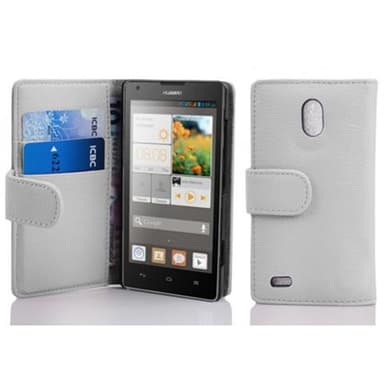 Huawei ASCEND G700 lommebokdeksel etui (hvit)