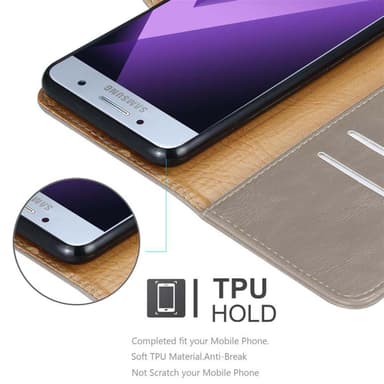 Samsung Galaxy A7 2017 lommebokdeksel etui (brun)