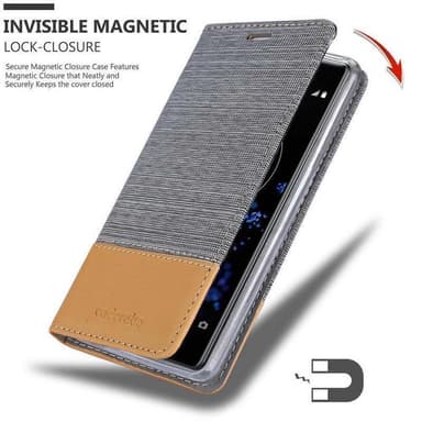 Sony Xperia XZ2 PREMIUM lommebokdeksel etui (grå)