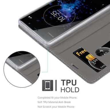 Sony Xperia XZ2 PREMIUM lommebokdeksel etui (grå)