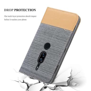 Sony Xperia XZ2 PREMIUM lommebokdeksel etui (grå)
