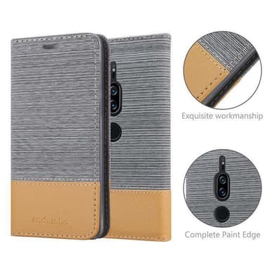 Sony Xperia XZ2 PREMIUM lommebokdeksel etui (grå)