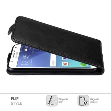 Samsung Galaxy J7 2015 deksel flip cover (svart)