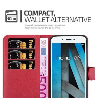 Honor 6A Deksel Etui Case (rød)