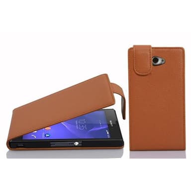 Sony Xperia M2 / M2 AQUA Deksel Cover Etui (brun)