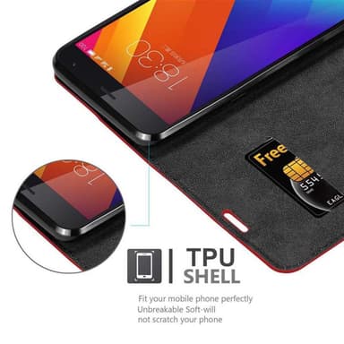 MEIZU MX5 lommebokdeksel case (rød)