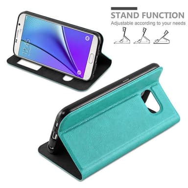 Samsung Galaxy NOTE 5 lommebokdeksel cover (turkis)