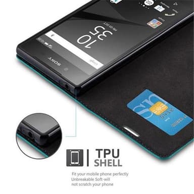 Sony Xperia Z5 lommebokdeksel case (turkis)