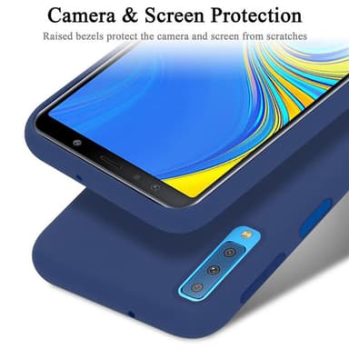 Samsung Galaxy A7 2018 silikondeksel case (blå)