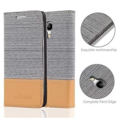 Samsung Galaxy S4 MINI lommebokdeksel etui (grå)