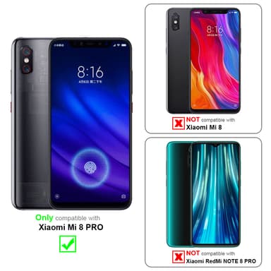 Deksel Xiaomi Mi 8 PRO Veske (Svart)