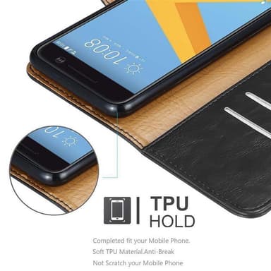 HTC ONE M10 lommebokdeksel etui (svart)