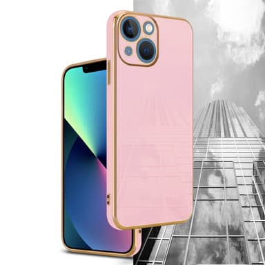 iPhone 13 silikondeksel case (rosa)