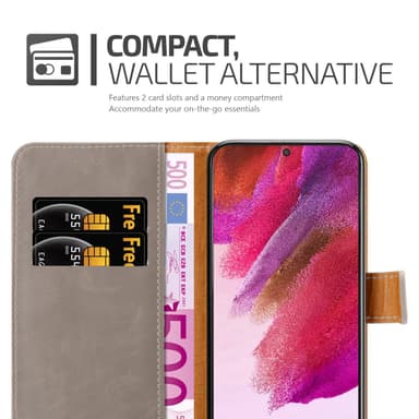 Samsung Galaxy S22 PLUS lommebokdeksel etui (brun)