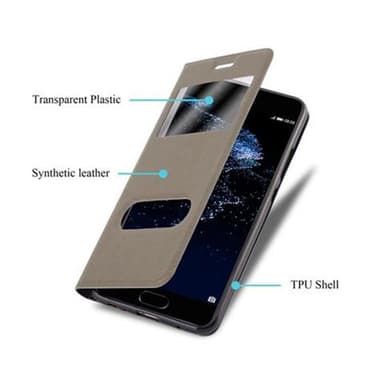 Huawei P10 lommebokdeksel cover (brun)