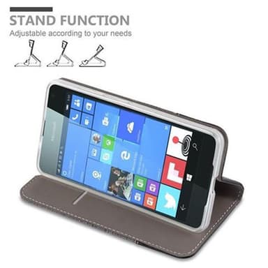 Nokia Lumia 650 lommebokdeksel etui (grå)