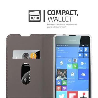 Nokia Lumia 650 lommebokdeksel etui (grå)