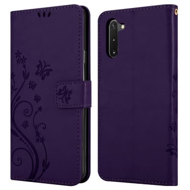 Samsung Galaxy NOTE 10 lommebokdeksel Blomster (lilla)