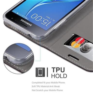 Samsung Galaxy J3 2016 lommebokdeksel etui (grå)