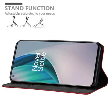 OnePlus Nord N10 5G lommebokdeksel case (rød)