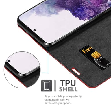 Samsung Galaxy S20 PLUS lommebokdeksel case (rød)