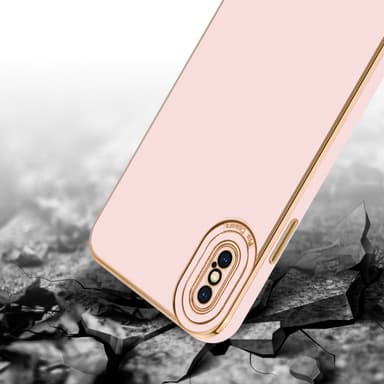 iPhone X / XS silikondeksel cover (rosa)
