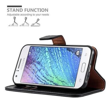Samsung Galaxy J1 2015 lommebokdeksel etui (svart)