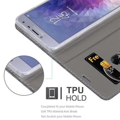Samsung Galaxy J4 2018 lommebokdeksel etui (grå)