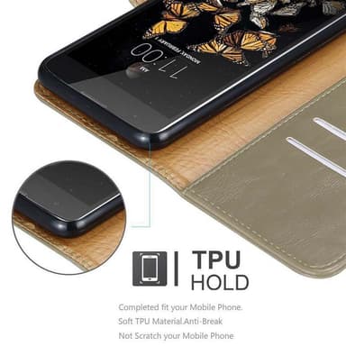 LG K8 2016 lommebokdeksel etui (brun)