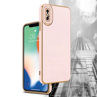 iPhone X / XS silikondeksel cover (rosa)