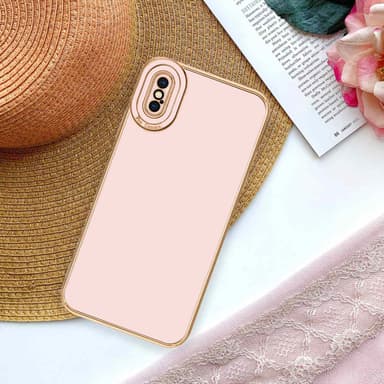 iPhone X / XS silikondeksel cover (rosa)