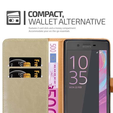 Sony Xperia X lommebokdeksel etui (brun)