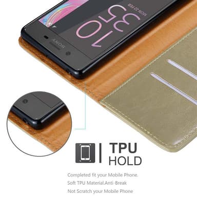 Sony Xperia X lommebokdeksel etui (brun)