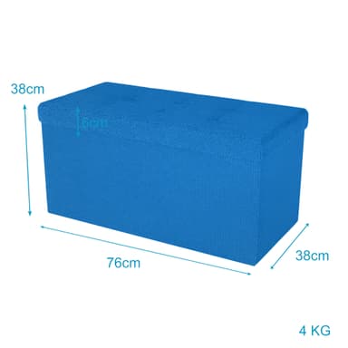 Sammenleggbar Krakk 76x38x38 cm Fotstøtte (blå)