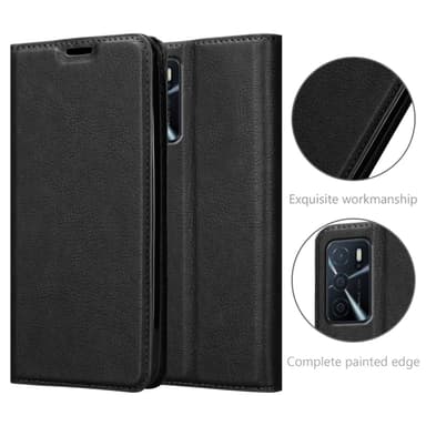 Oppo A16s / A54s lommebokdeksel case (svart)