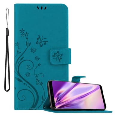 Samsung Galaxy S8 lommebokdeksel Blomster (blå)